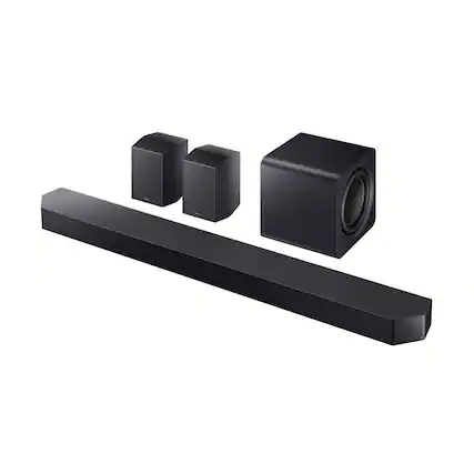 Front. Samsung - Samsung HWQ990HZC 11.1.4ch System with Soundbar, Subwoofer and Speakers (Black).