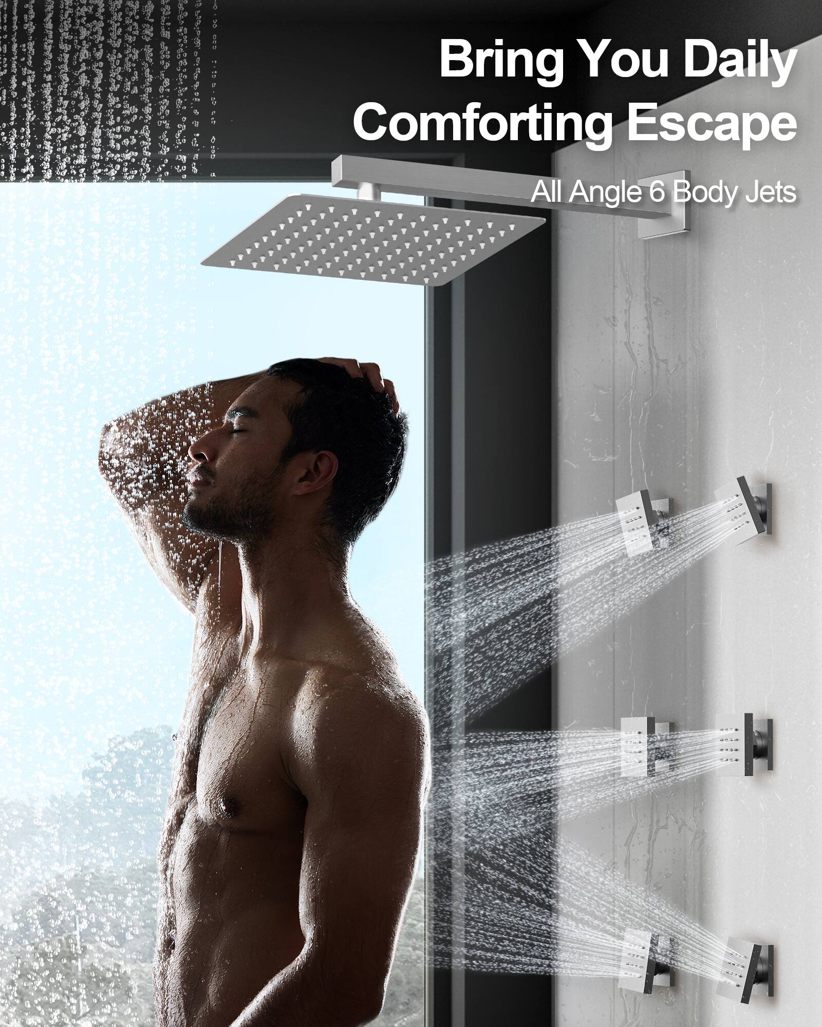 Bring You Daily Comforting Escape  
All Angle 6 Body Jets