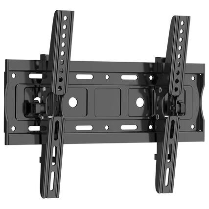 Front. Dazzed Corner - Low Profile Tilting TV Mount for 32-68" TVs, VESA 400x400, 132 lb - Black.