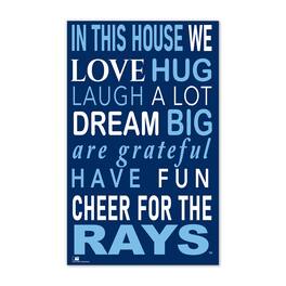 Fan Creations - Tampa Bay Rays 11" x 19" Briteline In This House Sign - Multicolor