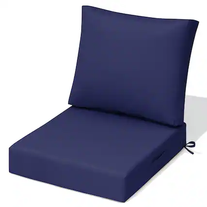 Front. Crestlive Products - Crestlive Products Outdoor Deep Seat Cushion Removable Cover - Navy.
