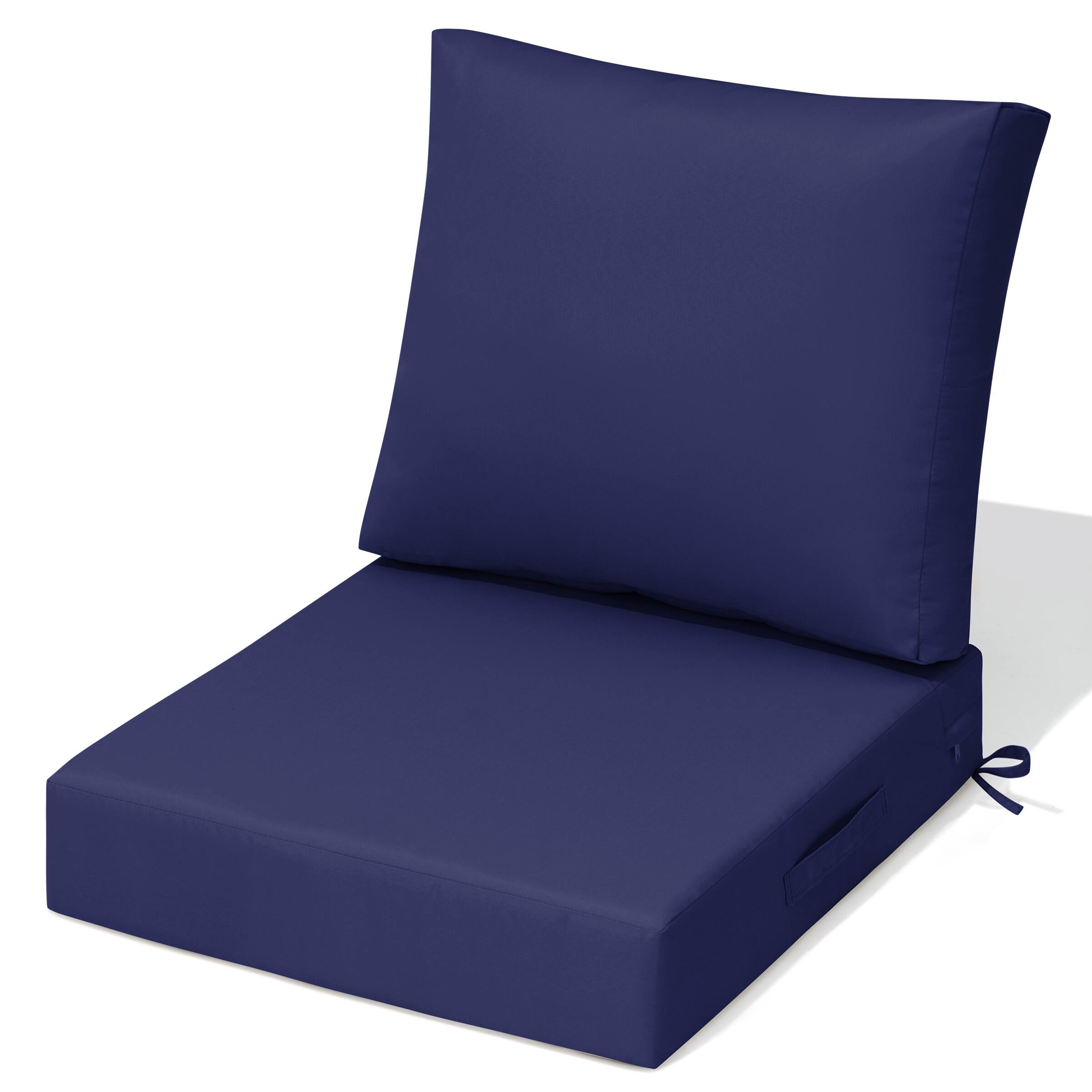 Front. Crestlive Products - Crestlive Products Outdoor Deep Seat Cushion Removable Cover - Navy.