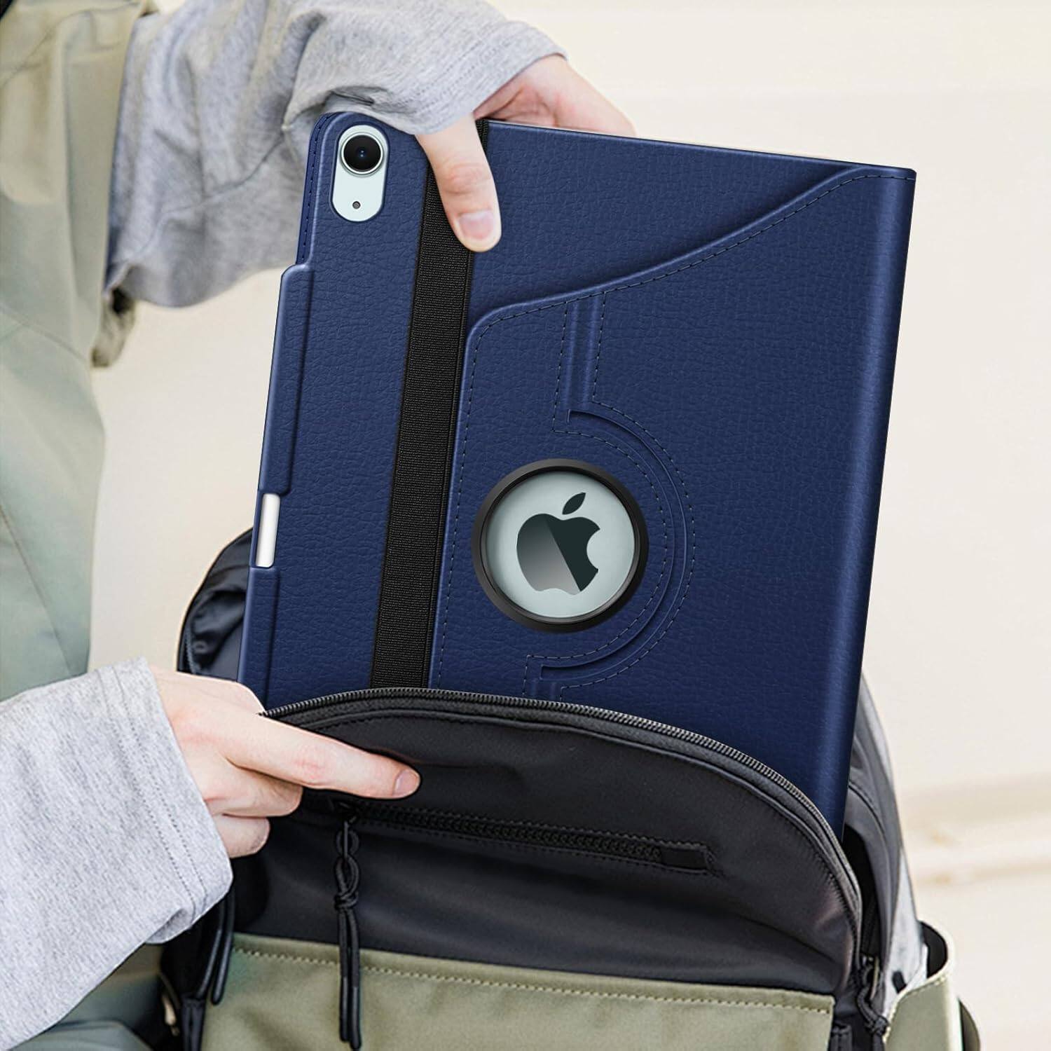 Alt View 5. Fintie - Rotating Case for iPad Air 13-inch M4/M3/M2 (2026/2025/2024) | 360° Swivel Stand Shockproof Protective Cover - Navy.