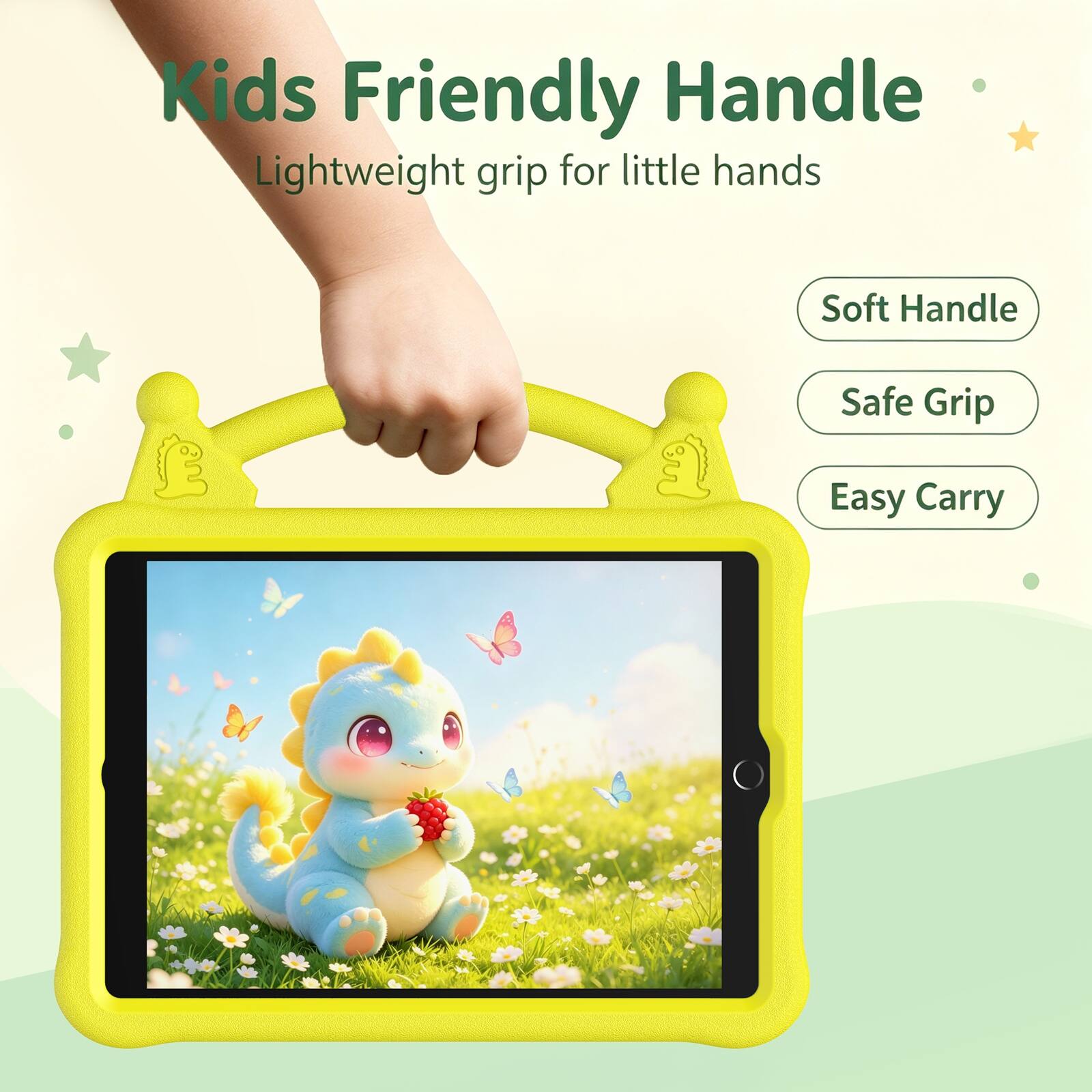 Kids Friendly Handle  
Lightweight grip for little hands  

Soft Handle  
Safe Grip  
Easy Carry