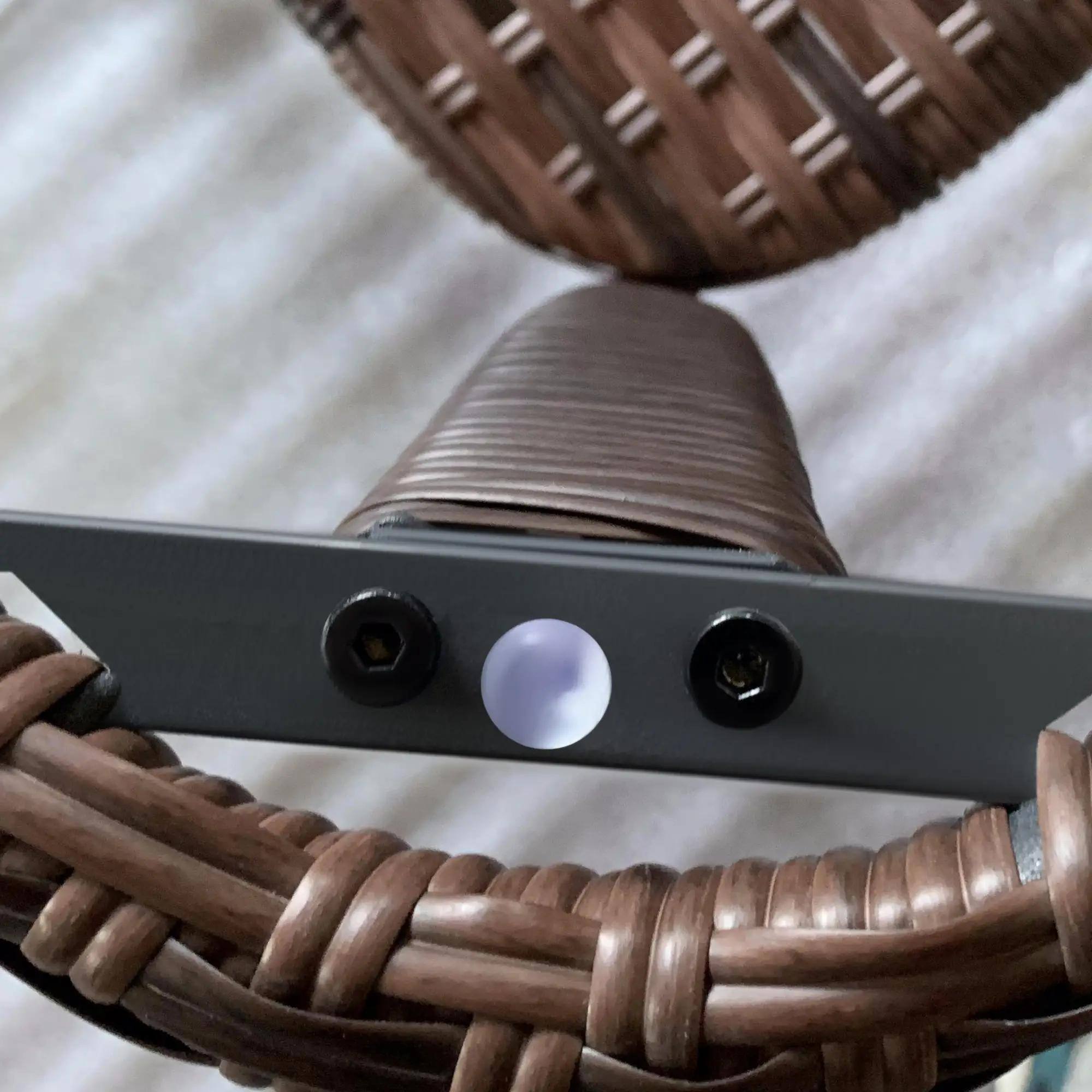 Alt View 1. Resenkos - Resenkos Small Rattan Side Table, Storage Shelf, Water-Ripple Glass Tabletop, Outdoor Sectional Furniture, Mixed-Brown - Mixed-Brown.