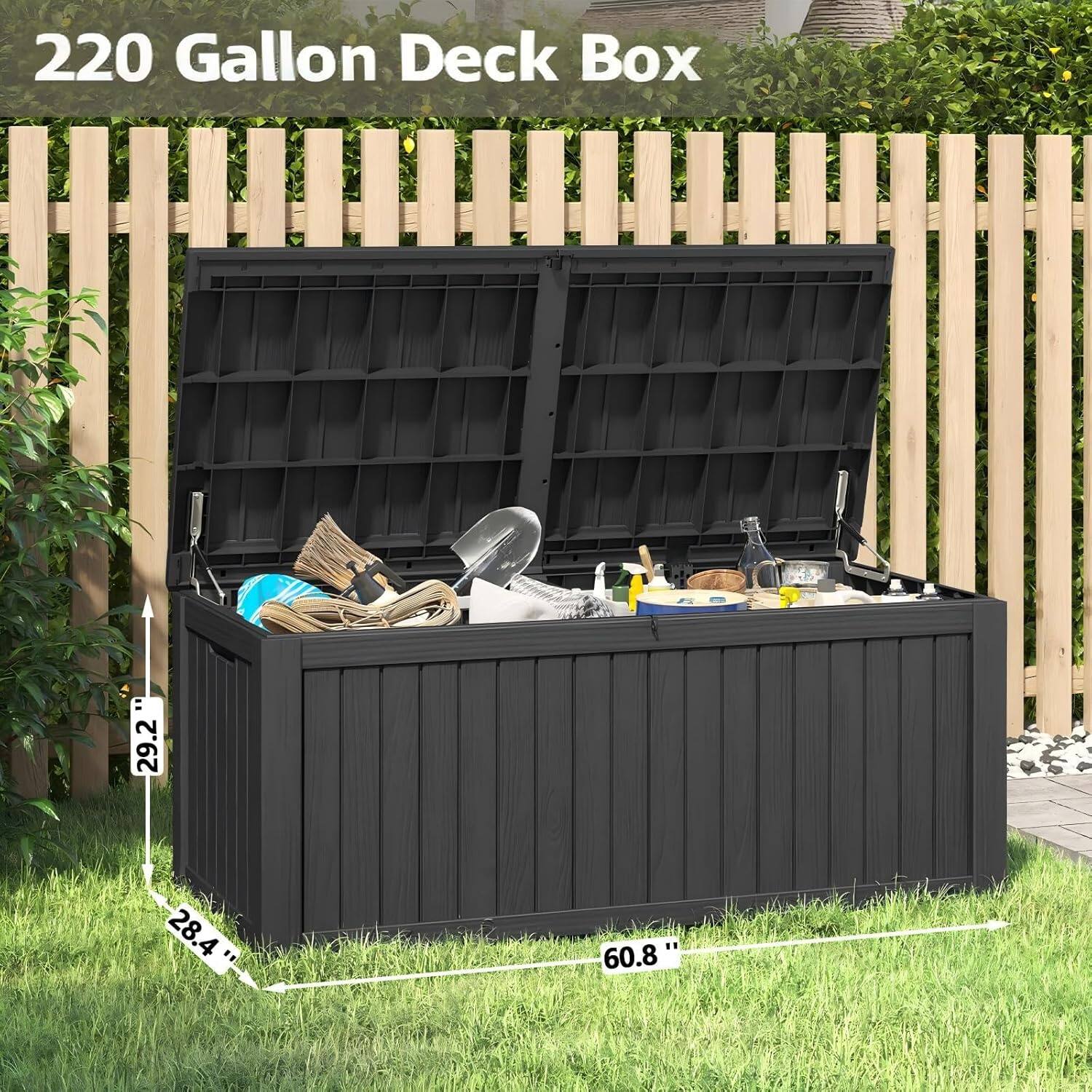220 Gallon Deck Box

29.2" x 28.4" x 60.8"