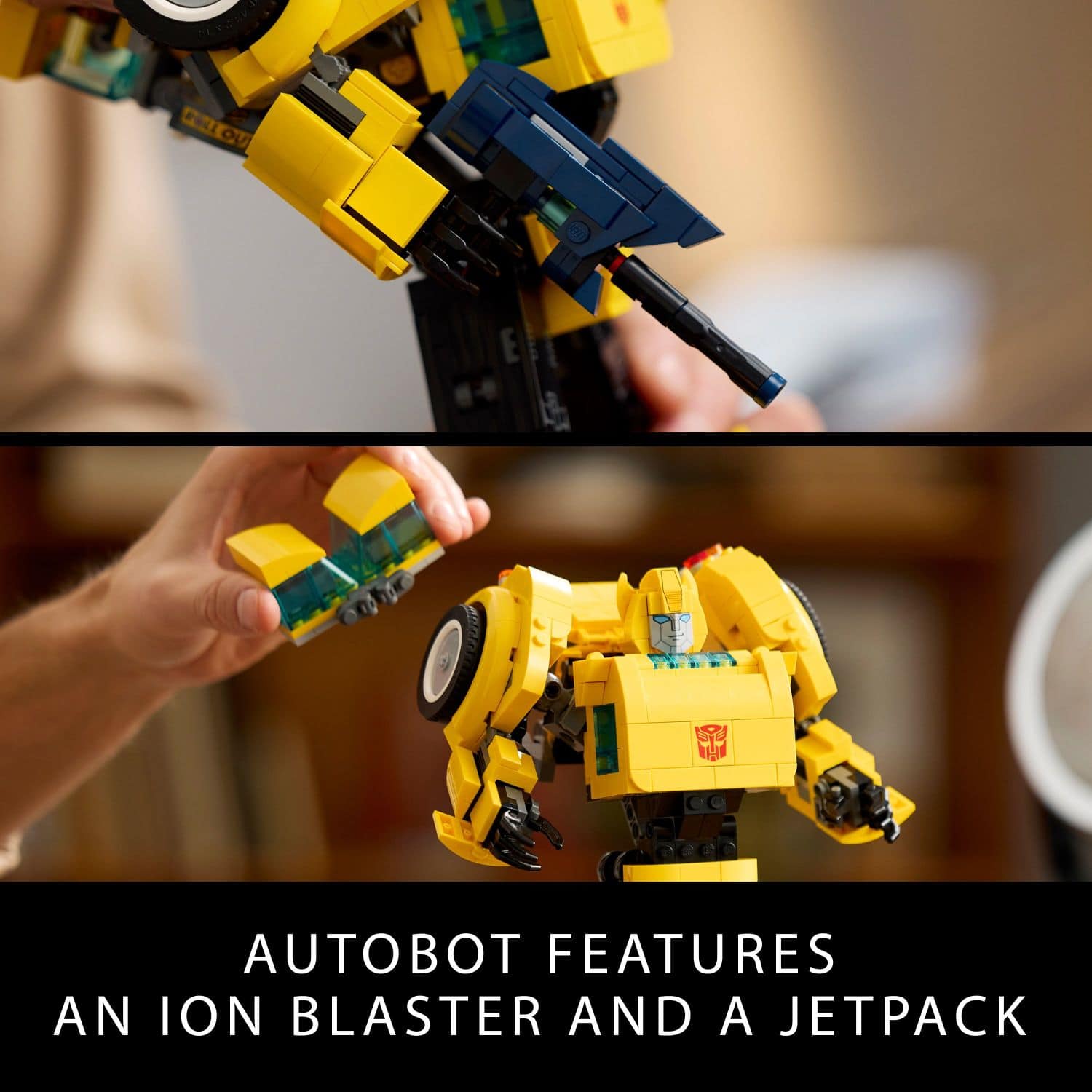 AutoBot features an ion blaster and a jetpack.