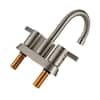 Front. Bothwa Home - Bothwa home Bathroom Faucet For bathroom Sink With Two Handles - Brushed Nickel.