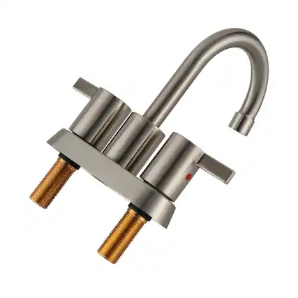 Front. Bothwa Home - Bothwa home Bathroom Faucet For bathroom Sink With Two Handles - Brushed Nickel.
