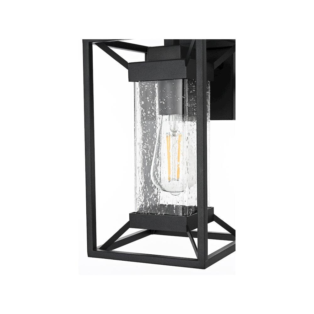 Alt View 1. Elegant Lighting - Willington 7 inch Outdoor Pendant in Black - Black.