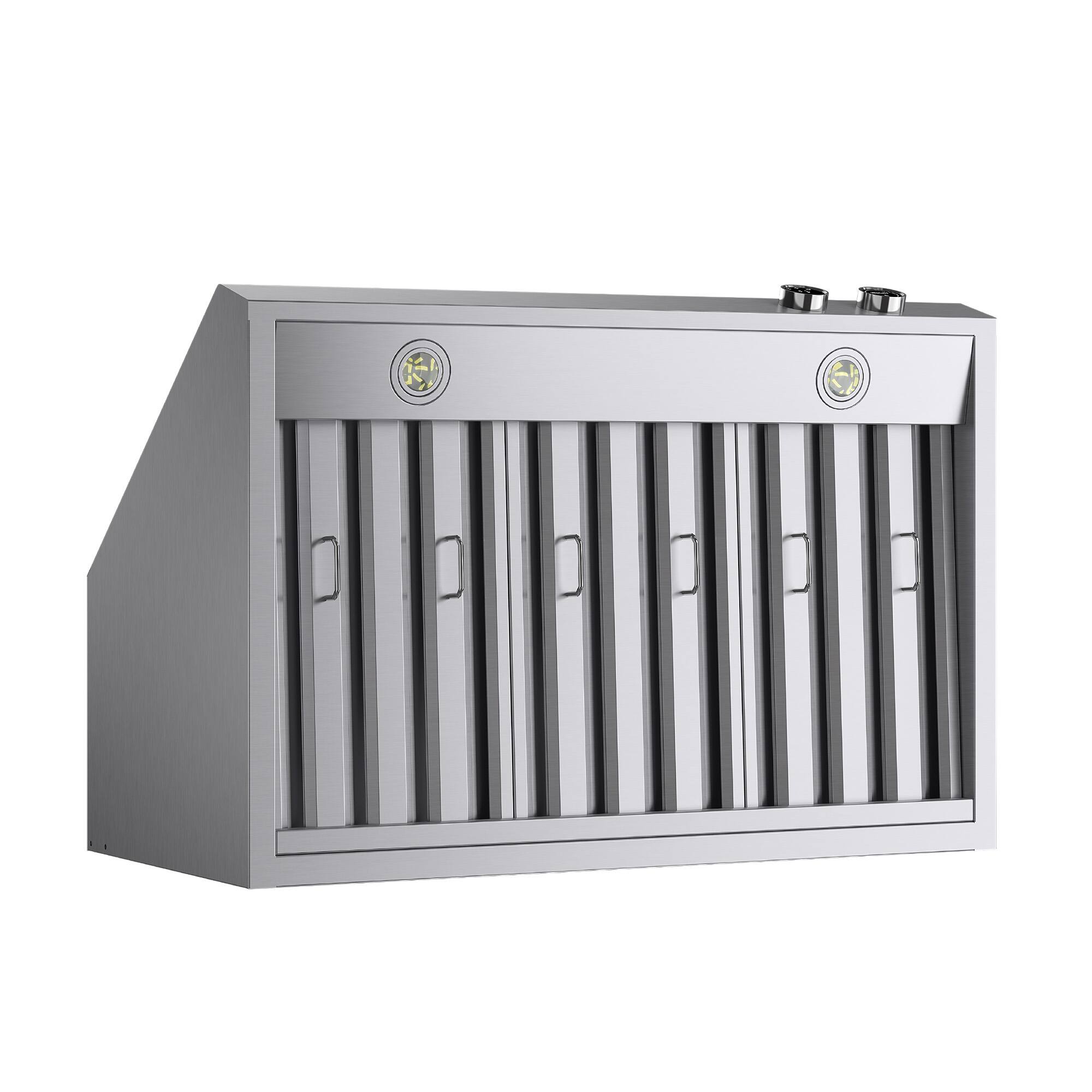 Alt View 9. Kucht - 36 in. 5.2 cu. ft. 6 Burners Dual Fuel Range for Propane Gas in Stainless Steel + Under Cabinet Range Hood - Stainless Steel.