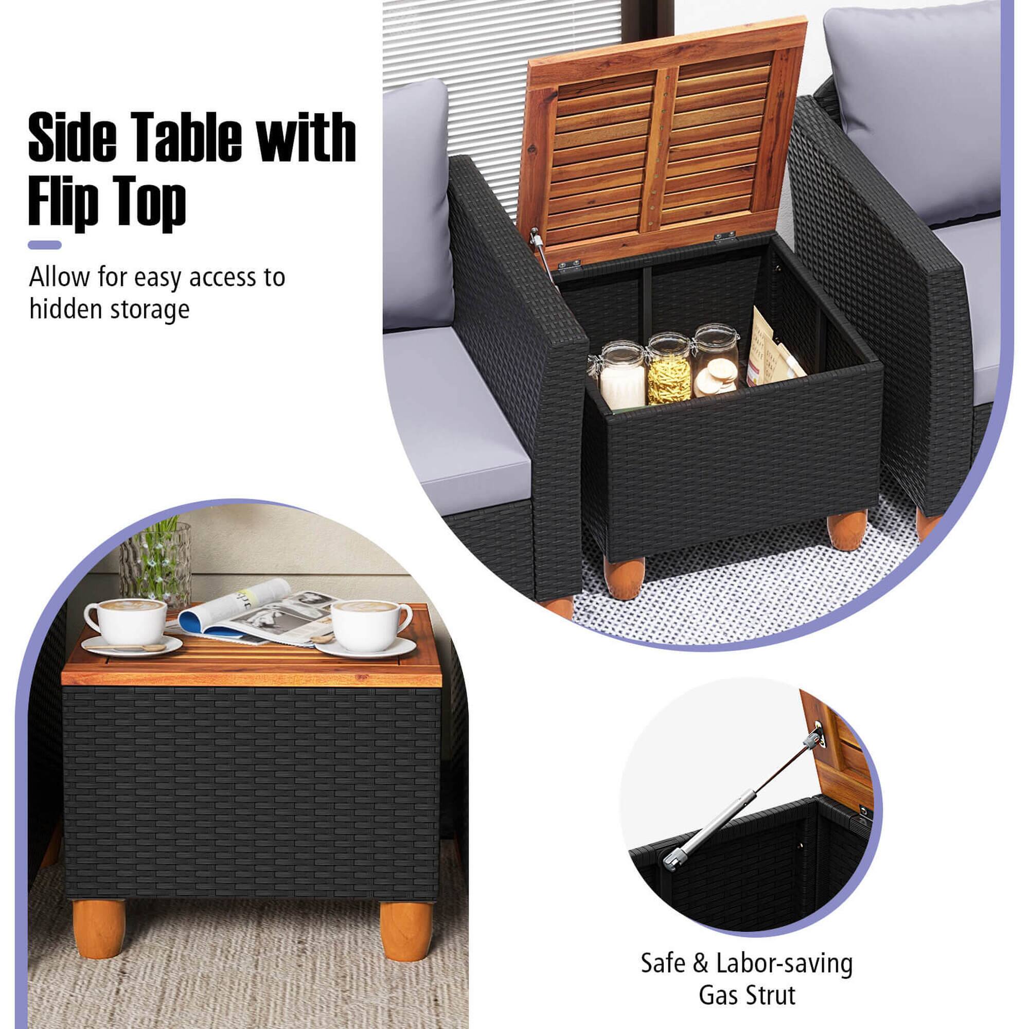 Side Table with Flip Top
Allow for easy access to hidden storage
Safe & Labor-saving Gas Strut