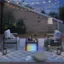 Angle. Bestier - 3-Piece Outdoor Aluminum Patio Furniture Set with Cushions, LED Side Table, and Removable Side Pocket for Two - Gray.