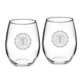 Jardine - Oakwood University Ambassadors Team Design Two-Piece 21oz. Stemless Wine Glass Set - Multicolor