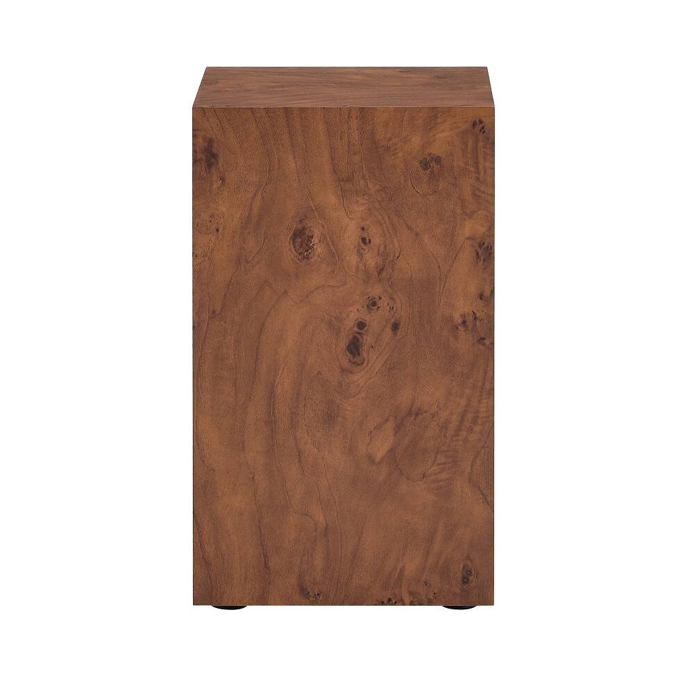 Alt View 8. Loheer - Loheer Burl Walnut Cube Table Height Adjustable MDF Coffee Table - Walnut.