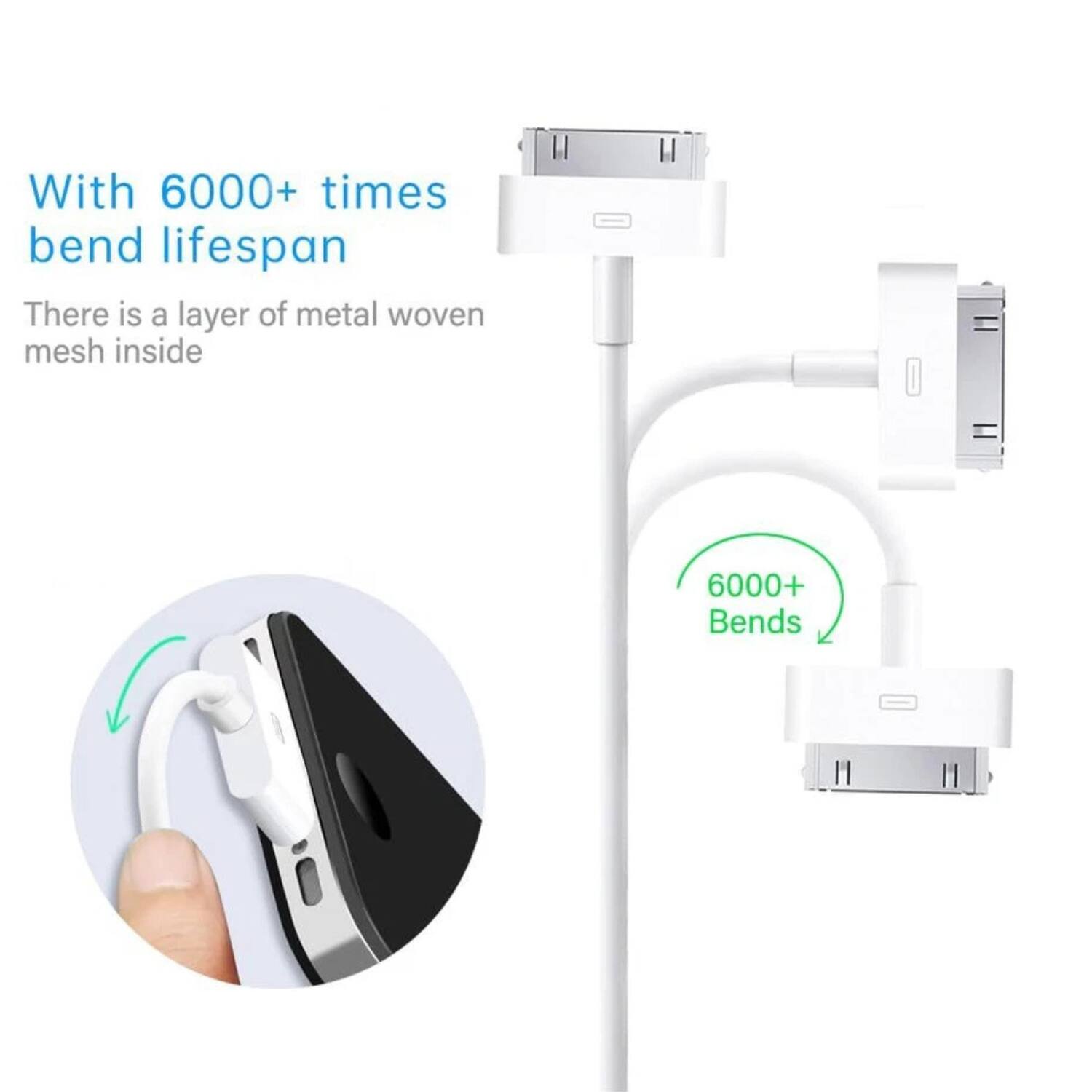 With 6000+ times bend lifespan  
There is a layer of metal woven mesh inside  
6000+ Bends