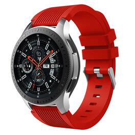 StrapsCo - Active Band Silicone Rubber Watch Strap For Samsung Gear S3 - Red