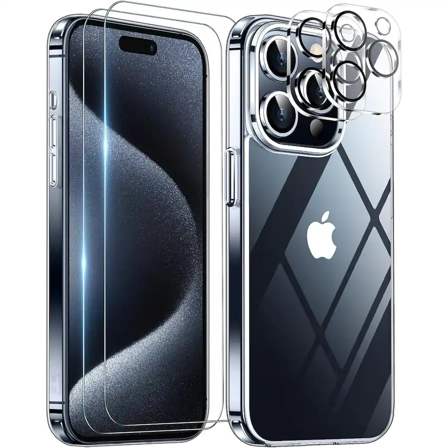 Entronix Bundle for iPhone 13 Pro Max Hard Back Case, 2 Screen ...