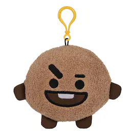 Gund - Line Friends BT21 4 Inch Plush Backpack Clip | Shooky - Brown