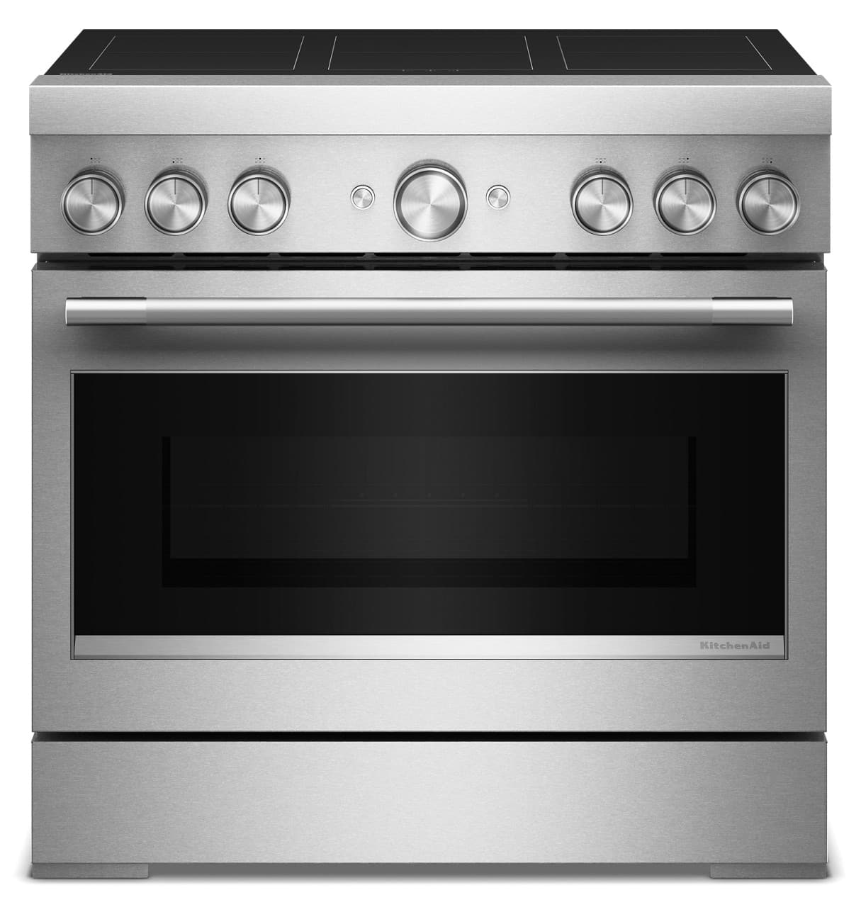 KitchenAid KitchenAid - 5.1 Cu. Ft. Freestanding Electric Induction Commercial-Style Range with Air Fry and 6-Element - Stainless Steel 0