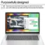 Purposefully designed See more and enjoy flicker-free images on the Full HD screen and get comfy while you type with a lift-hinge that elevates the keyboard.