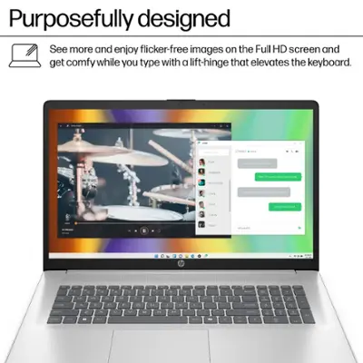 HP - 17.3" Full HD Laptop - AMD Ryzen 5 - 8GB Memory - 512GB SSD - Natural Silver