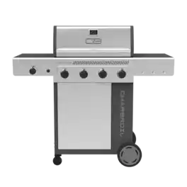 Charbroil - Performance Series FlavorMax 4 Burner Gas Grill Cabinet with Side Burner - Gray