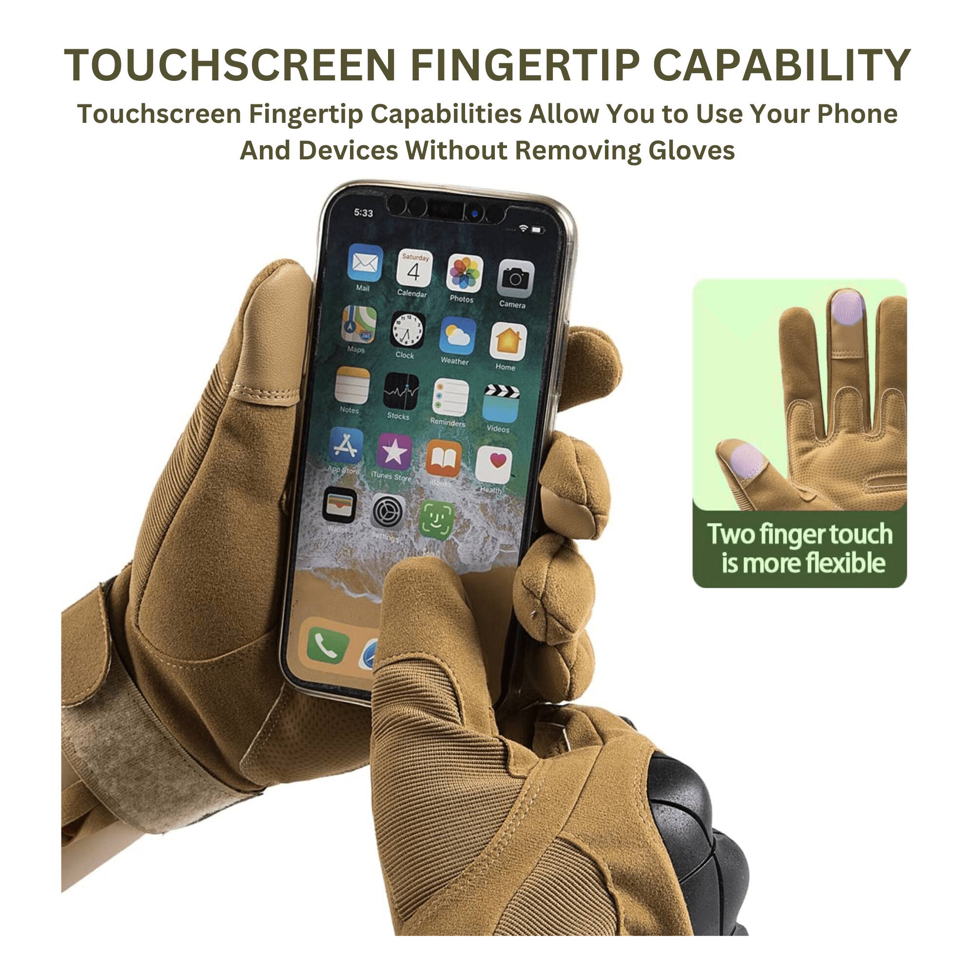 TOUCHSCREEN FINGERTIP CAPABILITY

Touchscreen Fingertip Capabilities Allow You to Use Your Phone And Devices Without Removing Gloves

Two finger touch is more flexible