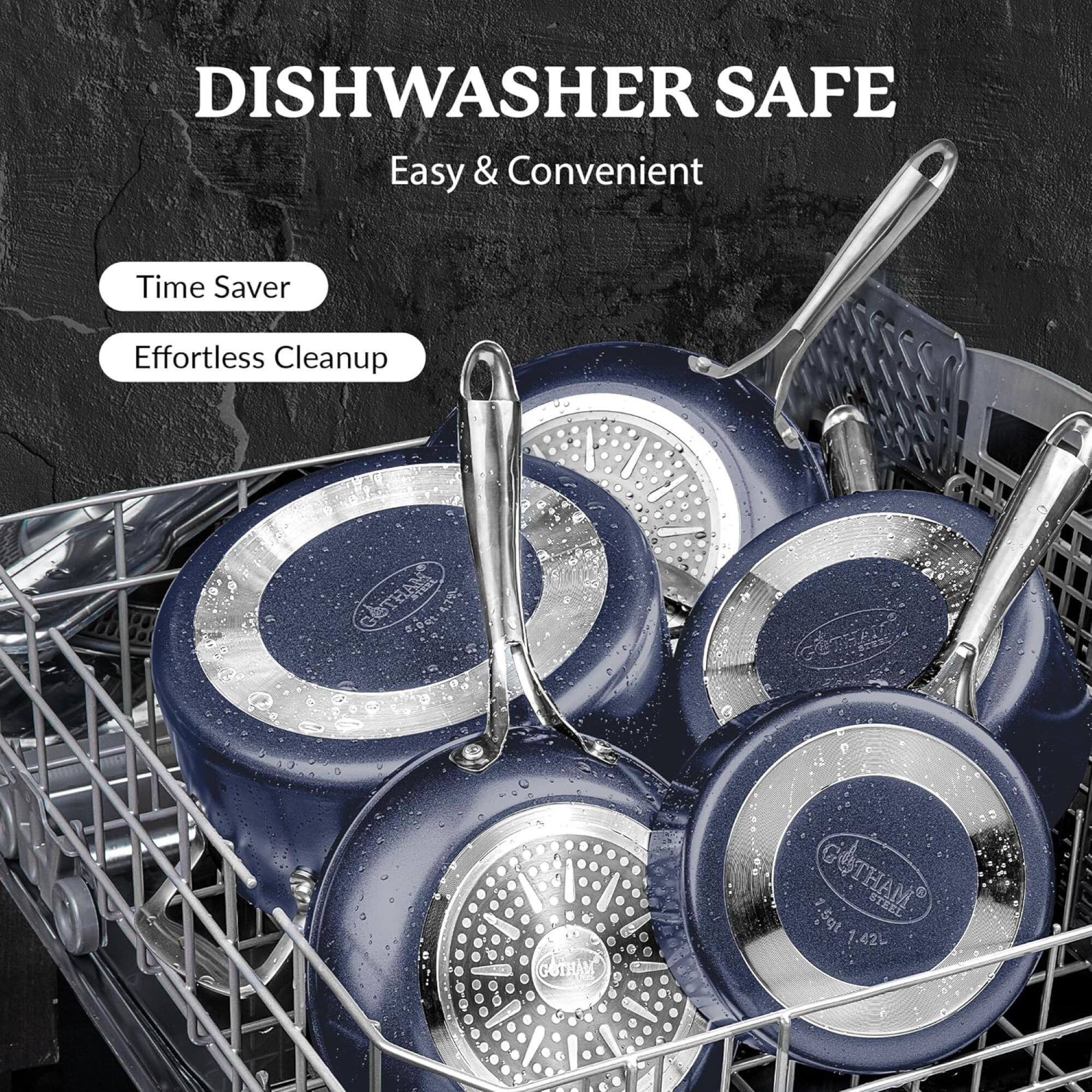 THAM Gantel OTHAM COTHAM STEEL 5qt 7.42L, DISHWASHER SAFE, Easy & Convenient, Time Saver, Effortless Cleanup