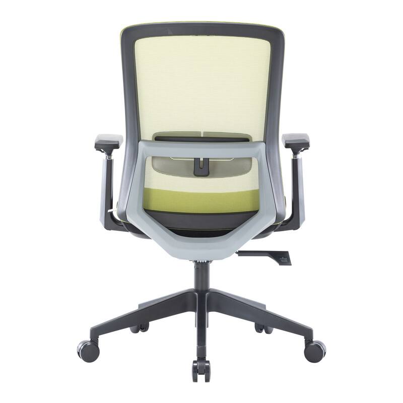 Alt View 6. LeisureMod - Ingram Mesh Office Desk Chair with Lumbar Support, Adjustable Arms & Swivel - Green.