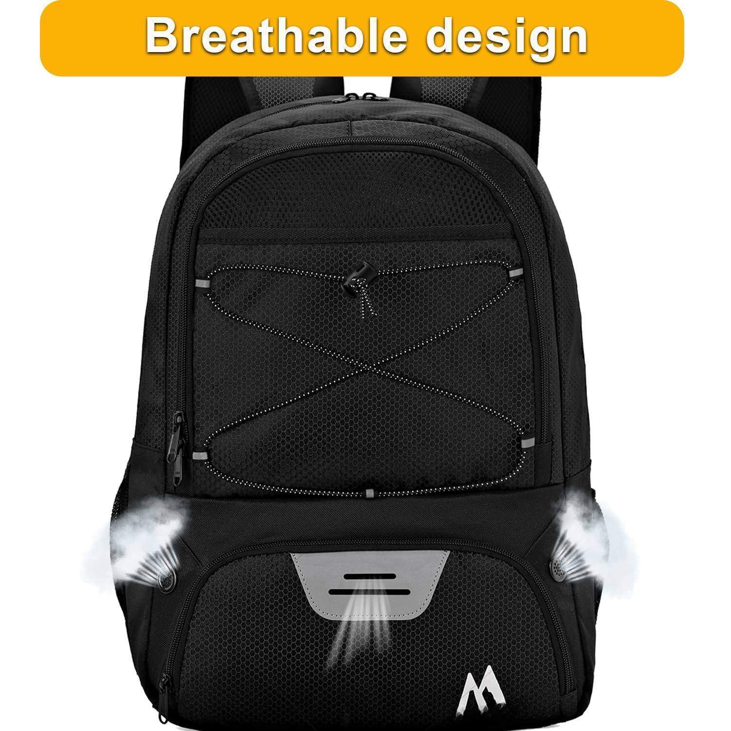 Alt View 1. Live At Space - Soccer Bag-soccer Backpack&backpack For&football Volleyball& Basketball With Ball Compartment And Package - Purple.