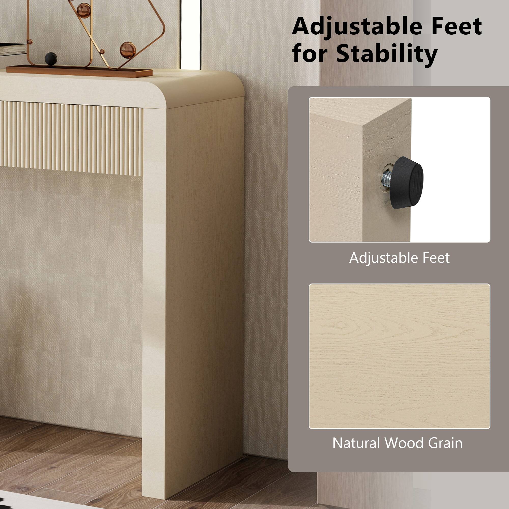 Adjustable Feet for Stability

Adjustable Feet

Natural Wood Grain