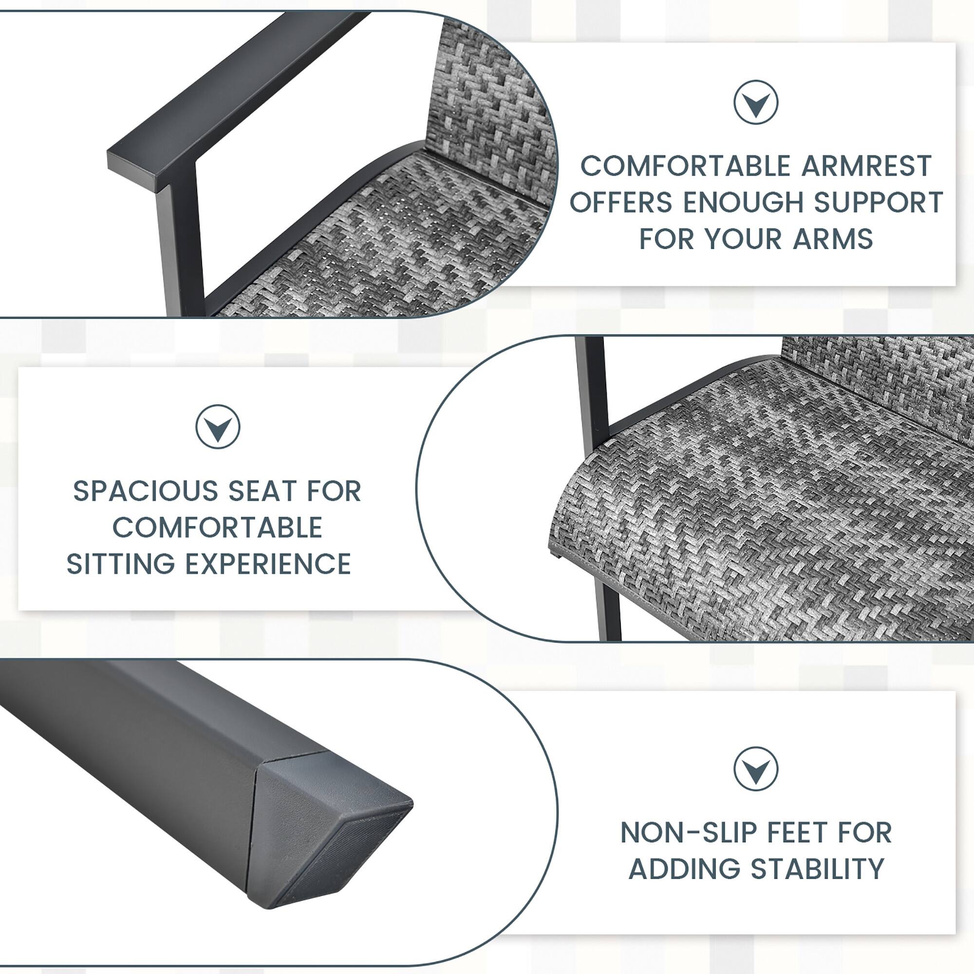 - COMFORTABLE ARMREST OFFERS ENOUGH SUPPORT FOR YOUR ARMS
- SPACIOUS SEAT FOR COMFORTABLE SITTING EXPERIENCE
- NON-SLIP FEET FOR ADDING STABILITY