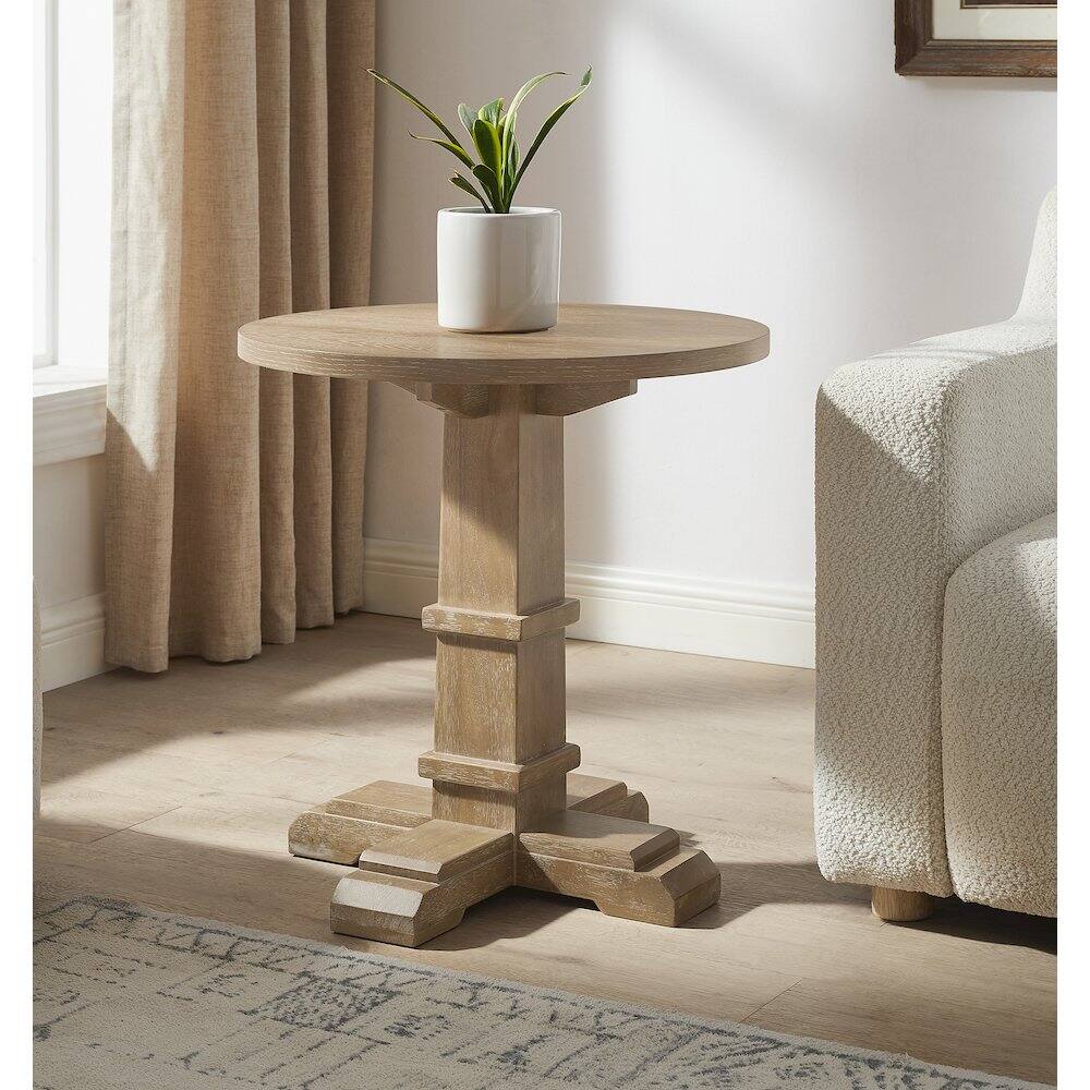 Alt View 2. Crosley Furniture - Joanna Side Table - Rustic Brown.