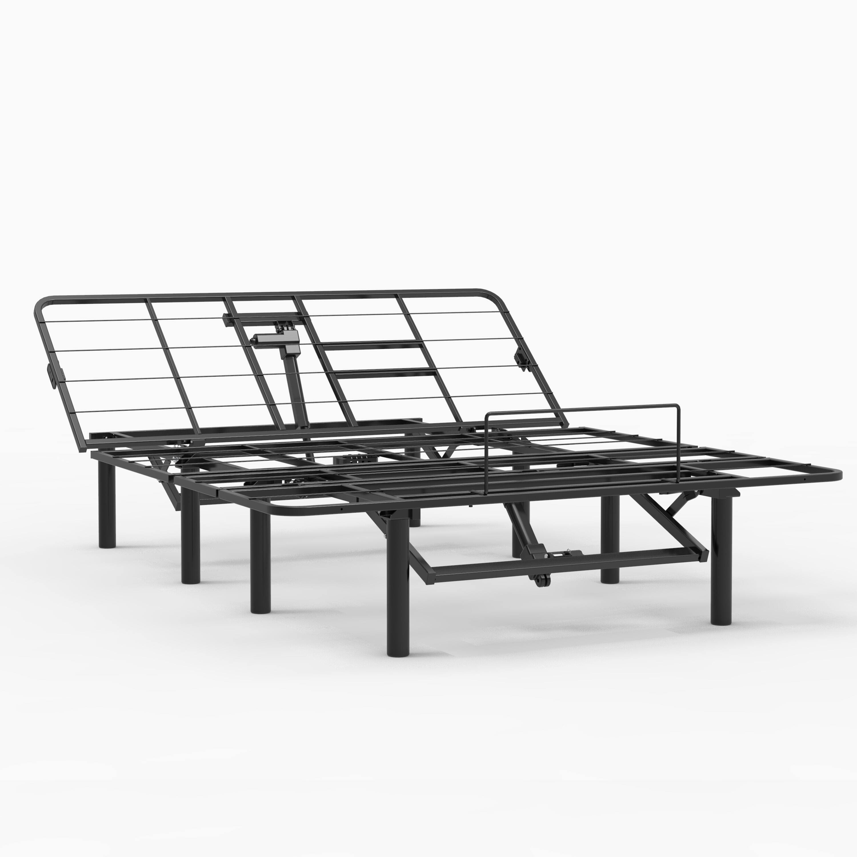 Alt View 2. Aukfa - Adjustable Bed Base - Head/Foot Incline, Quiet Motor, Queen Size, Zero Gravity, USB-A+C, Remote with Memory - Black.