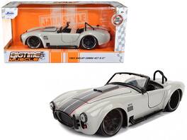 1965 Shelby Cobra 427 S/C Grey 1/24 Diecast Model Car by Jada - Gray
