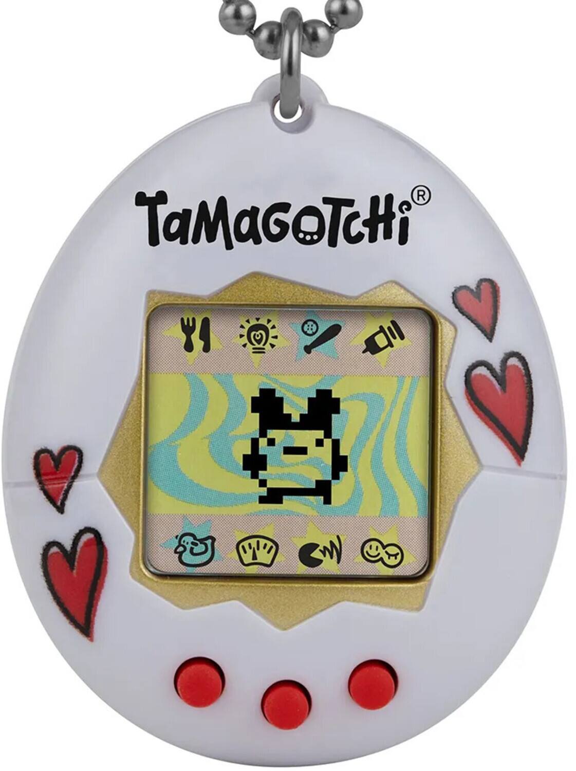 Front. Bandai - Bandai Namco - Tamagotchi - Original - Gen2 Hearts (Updated Logo)   - Collectibles - Multicolor.