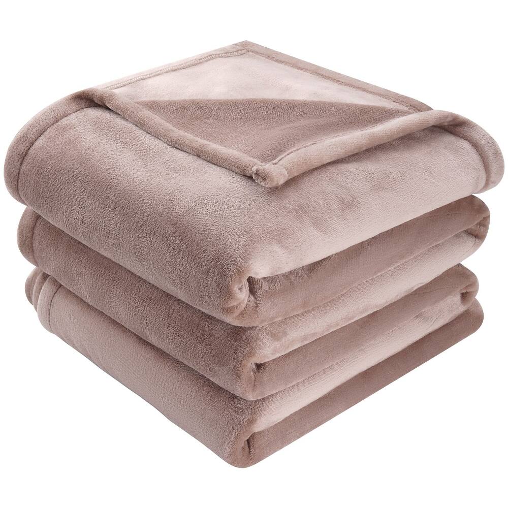 Alt View 8. Loheer - Loheer king size heated blanket, double sided soft flannel electric throw with dual control - Beige.