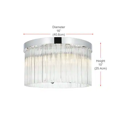 Diameter 16" (40.6cm)
Height 10" (25.4cm)