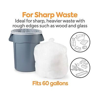 For Sharp Waste  
Ideal for sharp, heavier waste with rough edges such as wood and glass  
Fits 60 gallons