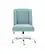 Angle. Linon Home Décor - Donora Plush Fabric Adjustable Office Chair With Chrome Base - Aqua.