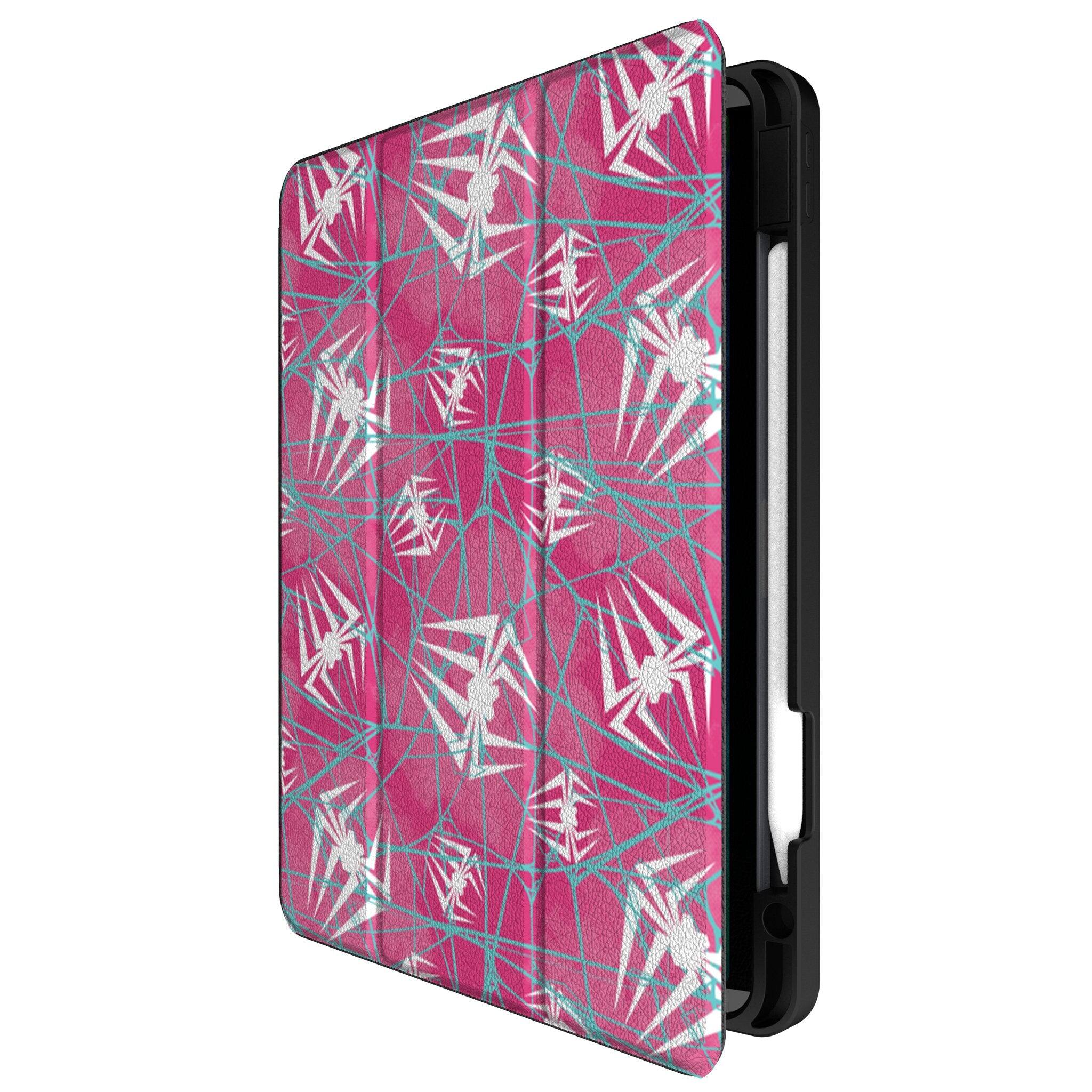 Angle. Keyscaper - Marvel Pattern Tablet Case - Apple iPad Pro 12.9in (6th/5th Gen) - Spider-Gwen.