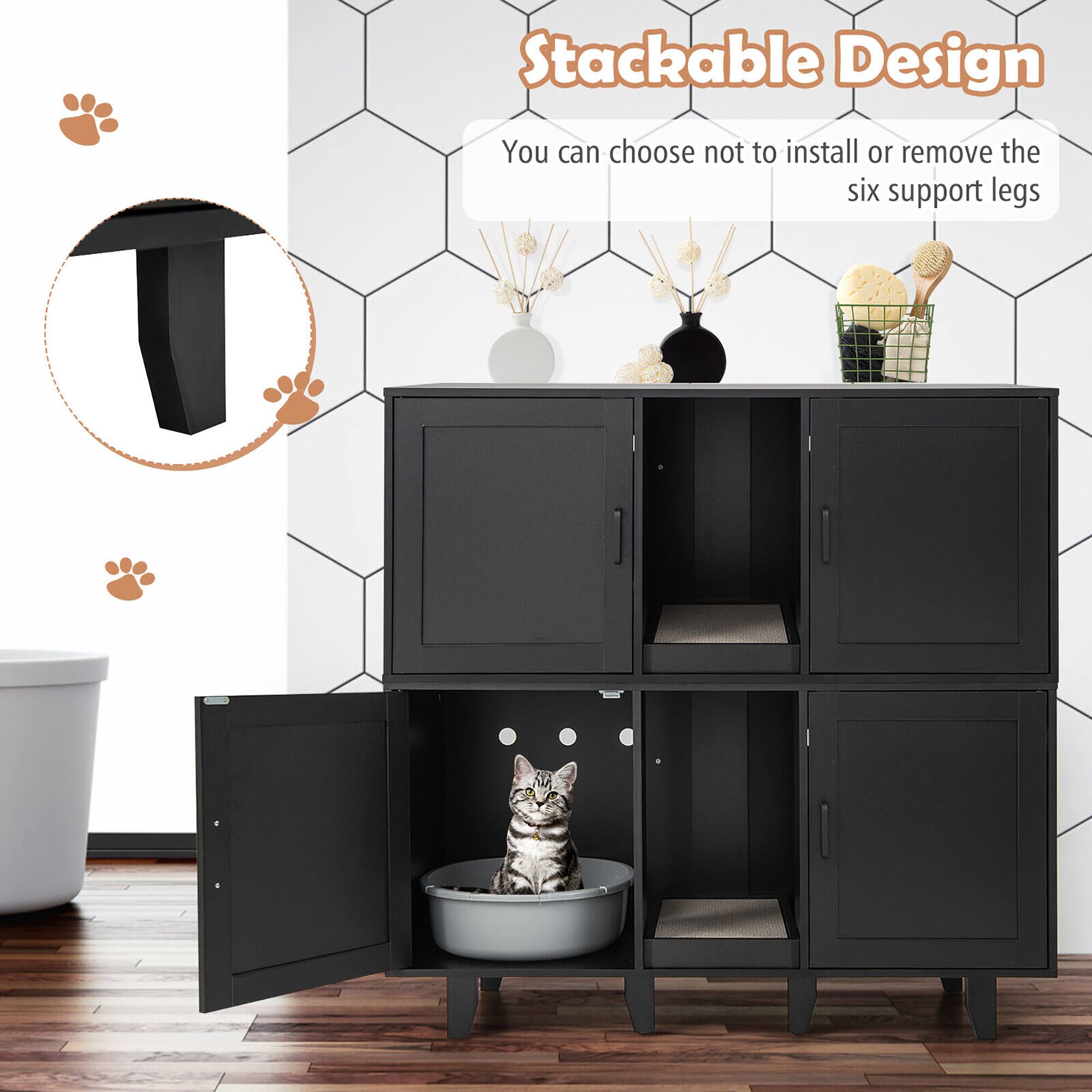 Stackable Design  
You can choose not to install or remove the six support legs