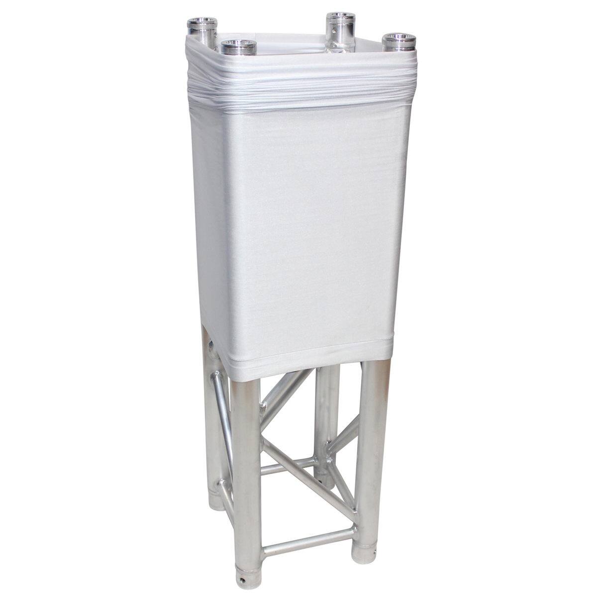 Alt View 3. ProX - ProX XTC-SQ328TS 3.28' Lycra Cover Scrim Sleeve for 12" Quad Box Truss Segment, White.