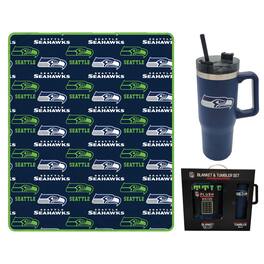 Pegasus - Seattle Seahawks 60" x 70" Logo Blanket and 30oz Stainless Steel Tumbler Combo - Multicolor