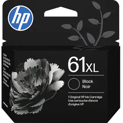 hp POkler DI 150 150 EI0 20 EAL 5E0 E0 3000 e Po 50 55 62 EA 915.500gafes 500 oeie Flficele Vd0 eertes 61xL Black Noir ipods 1 Original HP Ink Cartridge Une cartouche d'encre d'origine HP