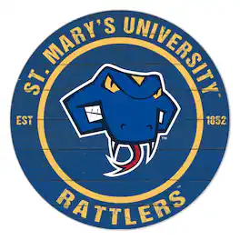 Jardine - St. Mary's University Rattlers 20'' x 20'' Indoor/Outdoor Team Color Circle Sign - Blue