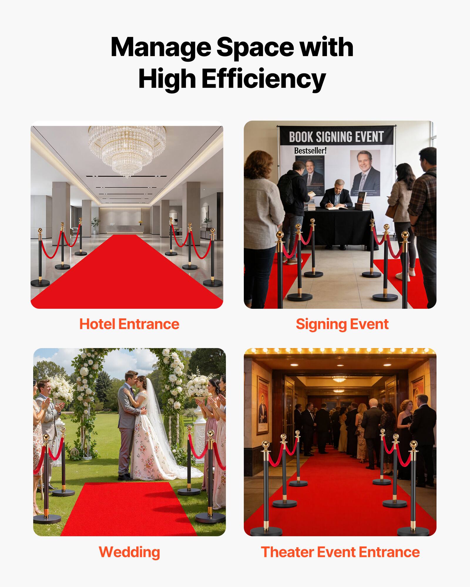 Manage Space with High Efficiency

- Hotel Entrance
- Signing Event
- Wedding
- Theater Event Entrance