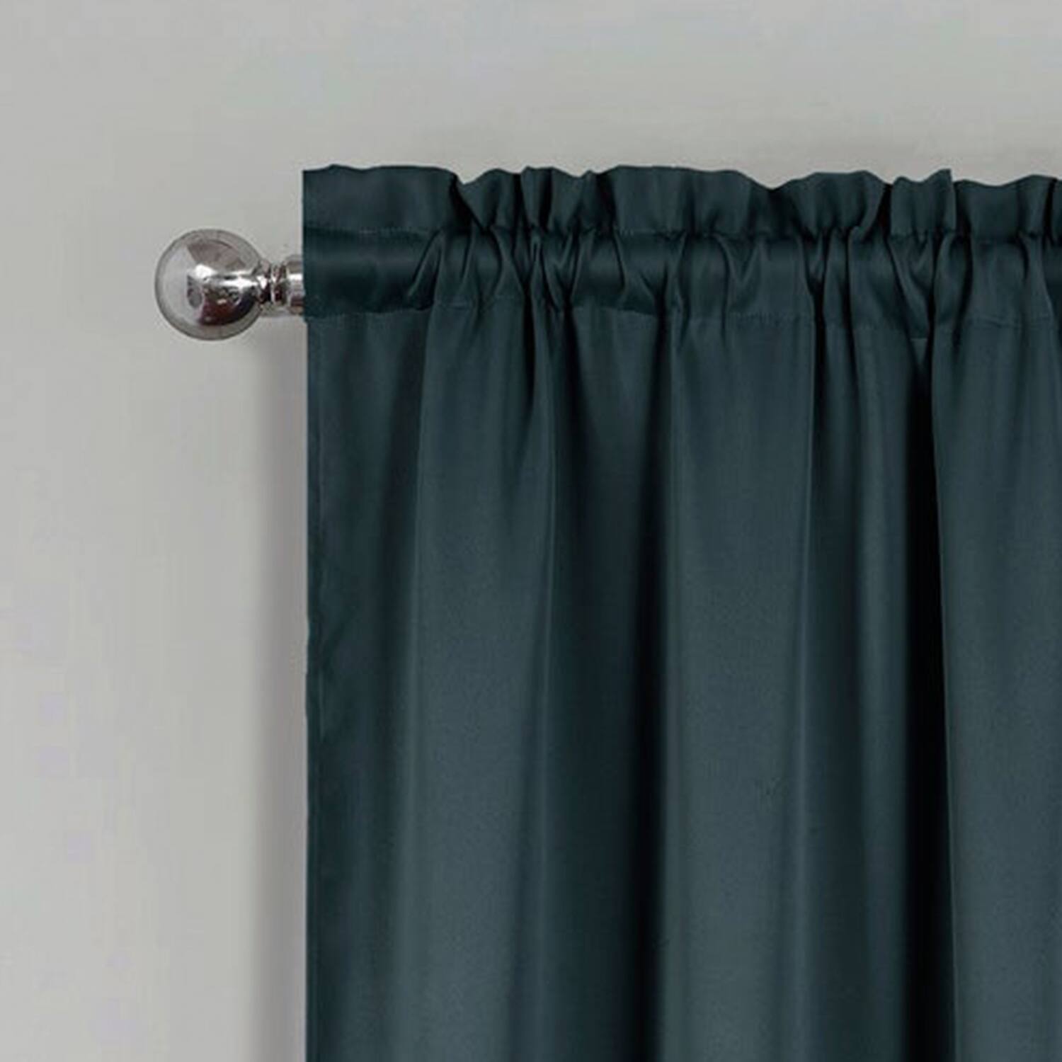 Left. RT Designers Collection - RT Designers Collection 100% Polyester Twilight Blackout Rod Pocket Curtain Panel 54" x 84" Navy - Navy Blue.