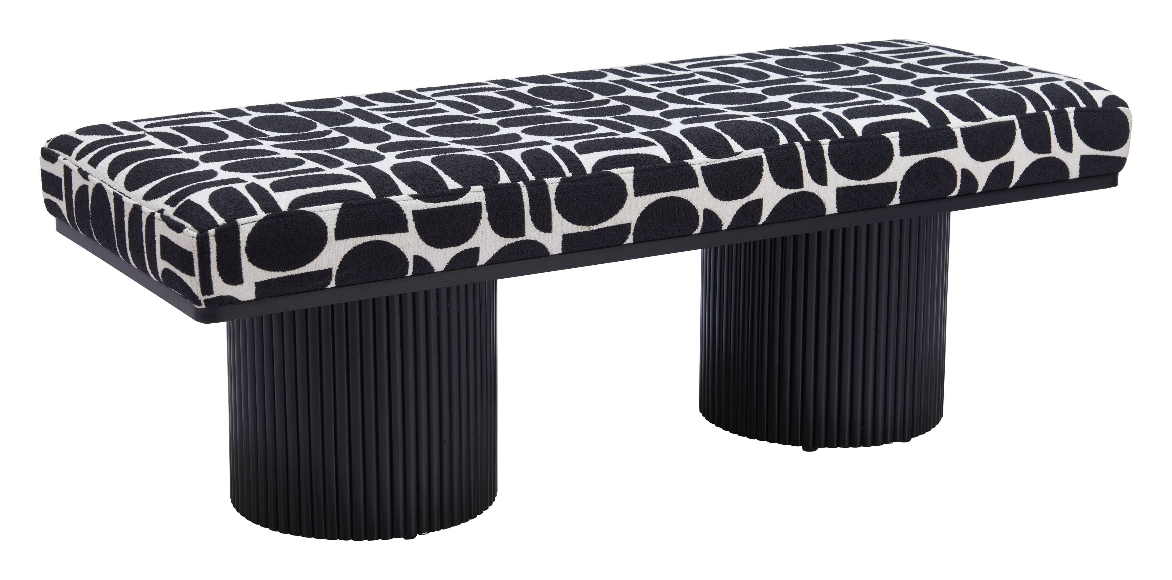 Front. Hivvago - Botoia Bench Black & White - Black & White.